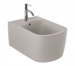 KLUDI - Resa S Závěsný bidet, otvor pro baterii, matná písečně šedá (27BIW01O2)