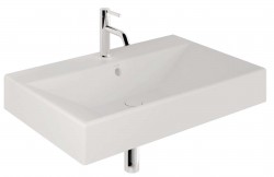 KLUDI - Resa Umyvadlo 81x51 cm, s přepadem, s otvorem pro baterii, matná bílá (59WW8153)