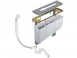 KLUDI - Rotexa Set odtokové soupravy a tělesa na okraj vany, pro 3-otvorovou baterii (7881205-00)