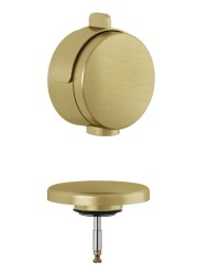 KLUDI - Rotexa Vrchní sada k vanové odtokové a přepadové soupravě s napouštěním, kartáčované zlato (71826N0-00)