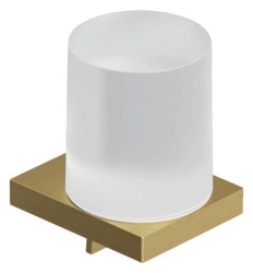 KLUDI - Vela C Dávkovač mýdla s držákem, sklo/kartáčované zlato (31976N0)