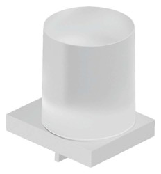 KLUDI - Vela C Dávkovač mýdla s držákem, sklo/matná bílá (3197653)