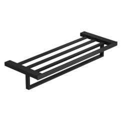 KLUDI - Vela C Držák ručníku s poličkou, délka 60 cm, matná černá (3198939)