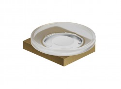 KLUDI - Vela C Mýdlenka s držákem, sklo/kartáčované zlato (31985N0)