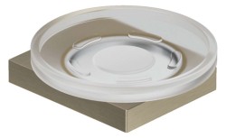 KLUDI - Vela C Mýdlenka s držákem, sklo/kartáčovaný nikl (31985N5)