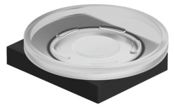 KLUDI - Vela C Mýdlenka s držákem, sklo/matná černá (3198539)