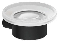 KLUDI - Vela R Mýdlenka s držákem, sklo/matná černá (5898539)