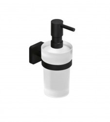 KLUDI - Vela S Dávkovač mýdla s držákem, sklo/matná černá (2597639)