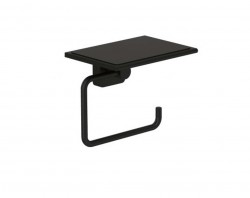 KLUDI - Vela S Držák toaletního papíru s poličkou, matná černá (2597139)