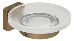 KLUDI - Vela S Mýdlenka s držákem, sklo/kartáčovaný bronz (25985N1)