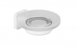 KLUDI - Vela S Mýdlenka s držákem, sklo/matná bílá (2598553)