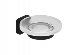 KLUDI - Vela S Mýdlenka s držákem, sklo/matná černá (2598539)