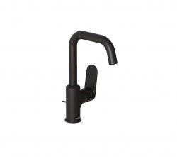 KLUDI - X1 Umyvadlová baterie s výpustí, s otočným výtokem, matná černá (320273975)