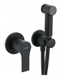 KLUDI - Zenta SL Bidetová baterie pod omítku, se sprškou, s tělesem, matná černá (489983965)