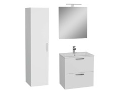 Koupelnová sestava s umyvadlem 60 cm včetně umyvadlové baterie, vtoku a sifonu VitrA Mia bílá KSETMIA60B (KSETMIA60B)