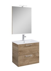 Koupelnová sestava s umyvadlem Ceramia Lea 61,5x55x41,7 cm dub LEASET60D (LEASET60D)