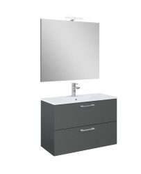 Koupelnová sestava s umyvadlem Ceramia Lea 81,4x55x41,7 cm antracit LEASET80A (LEASET80A)