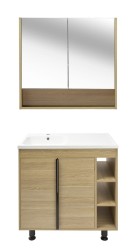 Koupelnová sestava s umyvadlem Naturel Lucca 79x70x45 cm dub mat LUCCASET80D (LUCCASET80D)