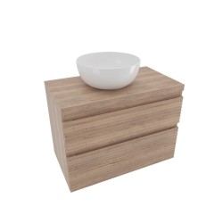 Koupelnová skříňka 2 zásuvková s krycí deskou Naturel Savona 78x53x44,8 cm dub Halifax mat SAVONA280DHD (SAVONA280DHD)