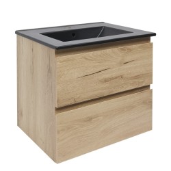 Koupelnová skříňka 2 zásuvková s umyvadlem SAT B-Way 59x50x45 cm dub mat BWAY260OAKU4B (BWAY260OAKU4B)