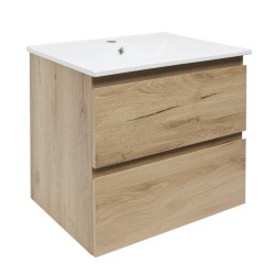 Koupelnová skříňka 2 zásuvková s umyvadlem SAT B-Way 59x50x45 cm dub mat BWAY260OAKU4BI (BWAY260OAKU4BI)