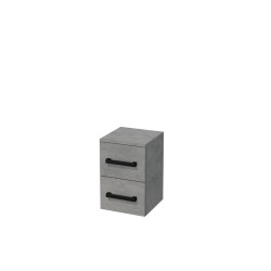 Koupelnová skříňka nízká s černou úchytkou SAT Cube Way 32,5x49,3x33 cm beton mat CUBE3CN32BE (CUBE3CN32BE)