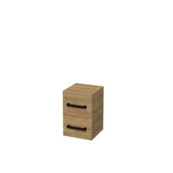 Koupelnová skříňka nízká s černou úchytkou SAT Cube Way 32,5x49,3x33 cm dub Hickory mat CUBE3CN32DH (CUBE3CN32DH)