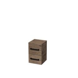 Koupelnová skříňka nízká s černou úchytkou SAT Cube Way 32,5x49,3x33 cm dub Wellington mat CUBE3CN32DW (CUBE3CN32DW)