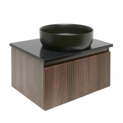 Koupelnová skříňka s deskou z umělého kamene SAT Evolution 58x30x44,8 cm ořech mat SATEVO60NATK (SATEVO60NATK)