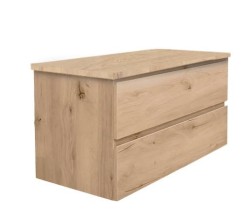 Koupelnová skříňka s dubovou krycí deskou SAT B-Way dub mat BWAY2100OAKDESK (BWAY2100OAKDESK)