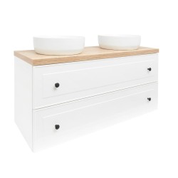 Koupelnová skříňka s krycí deskou Naturel Forli 120x53x46 cm bílá lesk FORLI120BID (FORLI120BID)