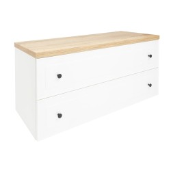 Koupelnová skříňka s krycí deskou Naturel Forli 120x53x46 cm bílá lesk FORLI120BIDBEZ (FORLI120BIDBEZ)