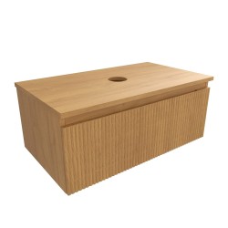 Koupelnová skříňka s krycí deskou SAT Evolution 78x30x44,5 cm dub medový mat SATEVO80DMD (SATEVO80DMD)