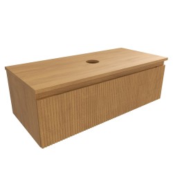 Koupelnová skříňka s krycí deskou SAT Evolution 98x30x44,5 cm dub medový mat SATEVO100DMD (SATEVO100DMD)