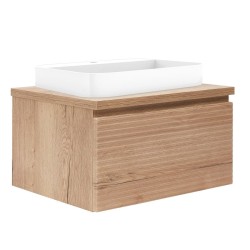 Koupelnová skříňka s umyvadlem a krycí deskou Naturel Savona 98x43x44,8 cm dub Halifax mat SAVONA100DHDU (SAVONA100DHDU)