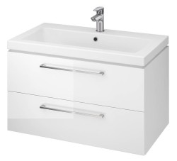 Koupelnová skříňka s umyvadlem Cersanit LARA 79,4x46x44,7 cm bílá lesk S801-149-DSM (S801-149-DSM)