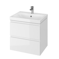 Koupelnová skříňka s umyvadlem Cersanit MODUO 59,5x62x44,7 cm bílá lesk S801-223-DSM (S801-223-DSM)