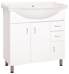Koupelnová skříňka s umyvadlem Keramia Pro 80x50 cm bílá PRO80DV (PRO80DV)