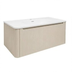 Koupelnová skříňka s umyvadlem Naturel Austen 119x47,5x45 cm clear brown mat AUSTEN120CB (AUSTEN120CB)