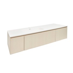 Koupelnová skříňka s umyvadlem Naturel Austen 165x35x52 cm beige mat Naturel Austen165BG (AUSTEN165BG)