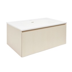 Koupelnová skříňka s umyvadlem Naturel Austen 80x35x52 cm beige mat Naturel Austen80BG (AUSTEN80BG)
