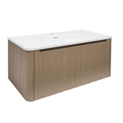 Koupelnová skříňka s umyvadlem Naturel Austen 99x47,5x45 cm light pine mat AUSTEN100LP (AUSTEN100LP)