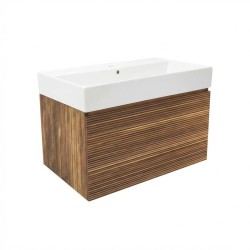 Koupelnová skříňka s umyvadlem Naturel Elsa 79x35x45,5 cm ebenová dýha mat ELSA80EBU2 (ELSA80EBU2)