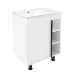 Koupelnová skříňka s umyvadlem Naturel Lucca 59x70x45 cm bílá lesk LUCCA60W (LUCCA60W)