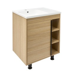 Koupelnová skříňka s umyvadlem Naturel Lucca 59x70x45 cm dub mat LUCCA60D (LUCCA60D)