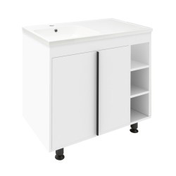 Koupelnová skříňka s umyvadlem Naturel Lucca 79x70x45 cm bílá lesk LUCCA80W (LUCCA80W)