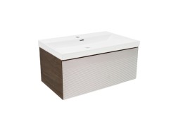 Koupelnová skříňka s umyvadlem Naturel Monza 79x30x45 cm ořech mat MONZA80WNU4 (MONZA80WNU4)