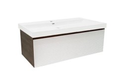 Koupelnová skříňka s umyvadlem Naturel Monza 99x30x45 cm ořech mat MONZA100WNU4 (MONZA100WNU4)