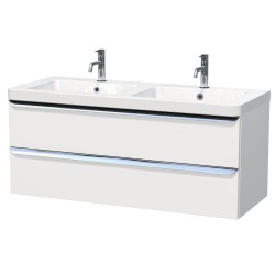 Koupelnová skříňka s umyvadlem Naturel Pavia 120x53x49 cm bílá mat chrom úchytka PAVIA3120ZCR (PAVIA3120ZCR)