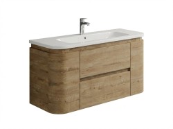 Koupelnová skříňka s umyvadlem Naturel Shelley 119x50x45 cm dub mat SHELLEY120OAK (SHELLEY120OAK)